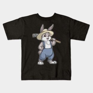 Rabbit as Farmer with Rake Kids T-Shirt